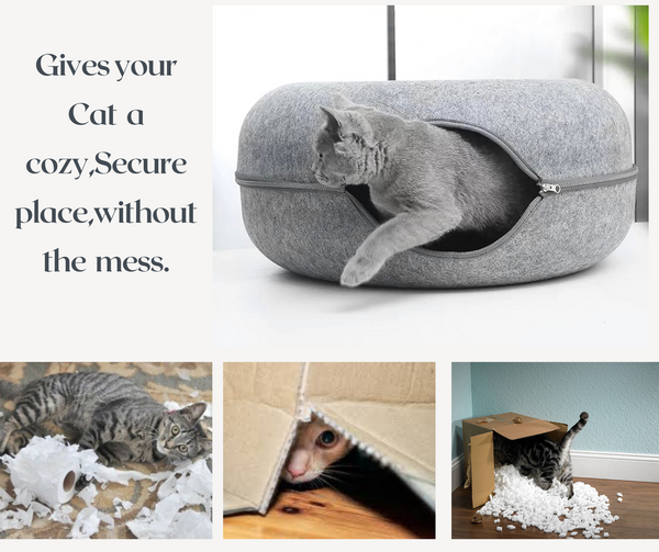 CAT TUNNEL BED COMBO FOR RESTING AND PLAYING